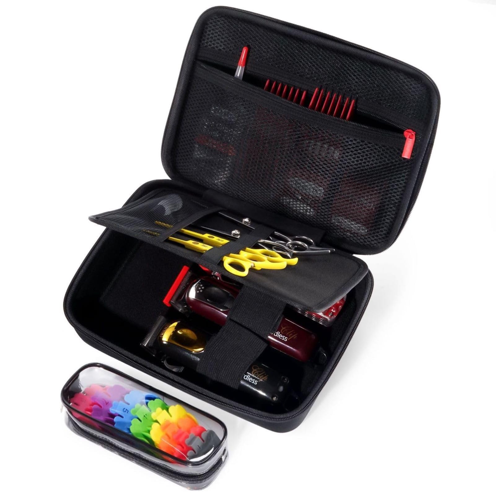 ProCase hard barber case shows compact dimensions for travel-ready storage