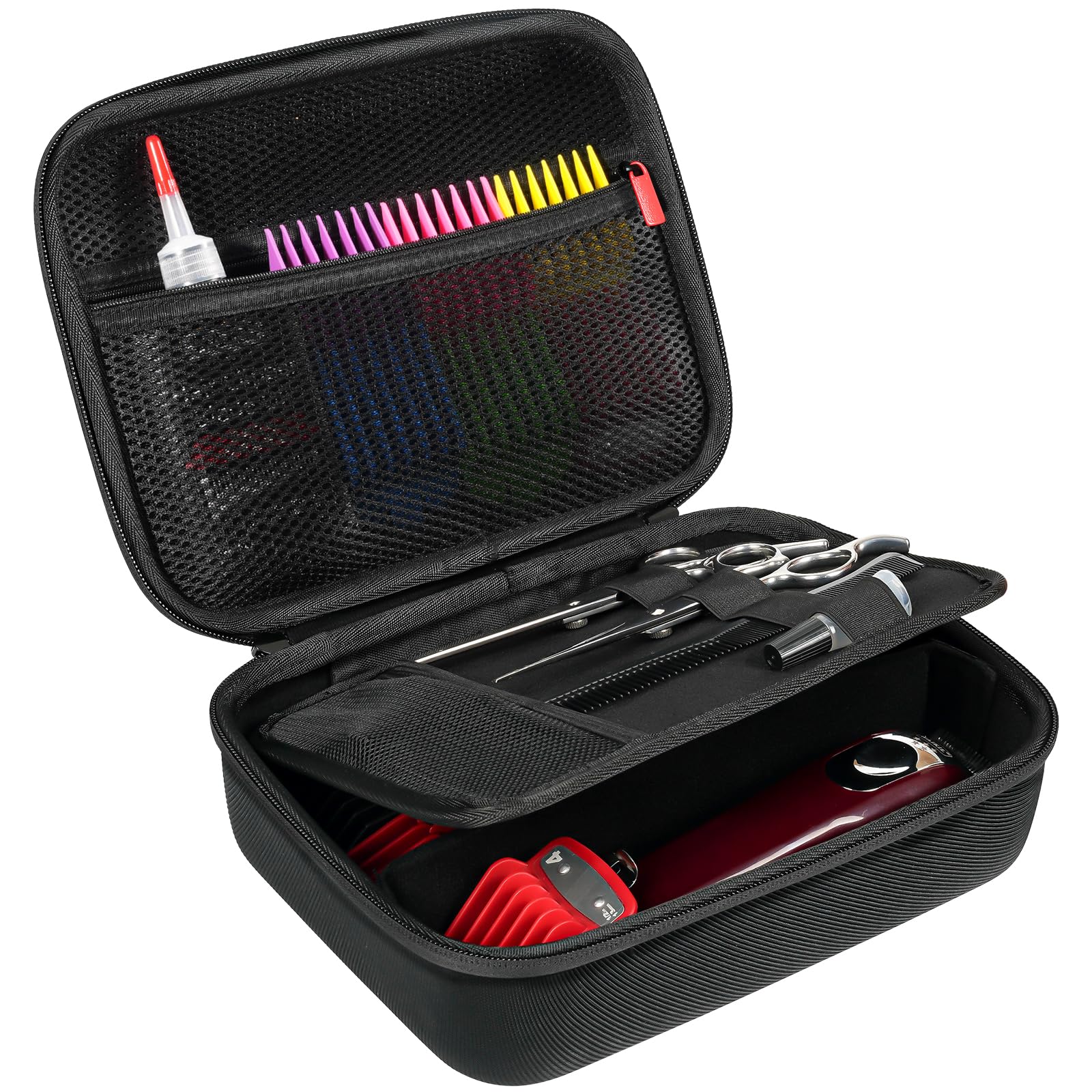 ProCase hard travel case inside layout keeps clippers organized for quick access