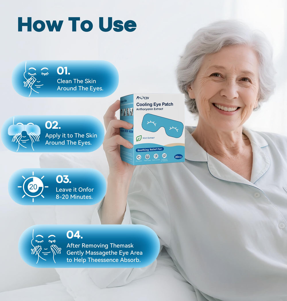 ProCIV eye patches cover entire eye area for comprehensive care.