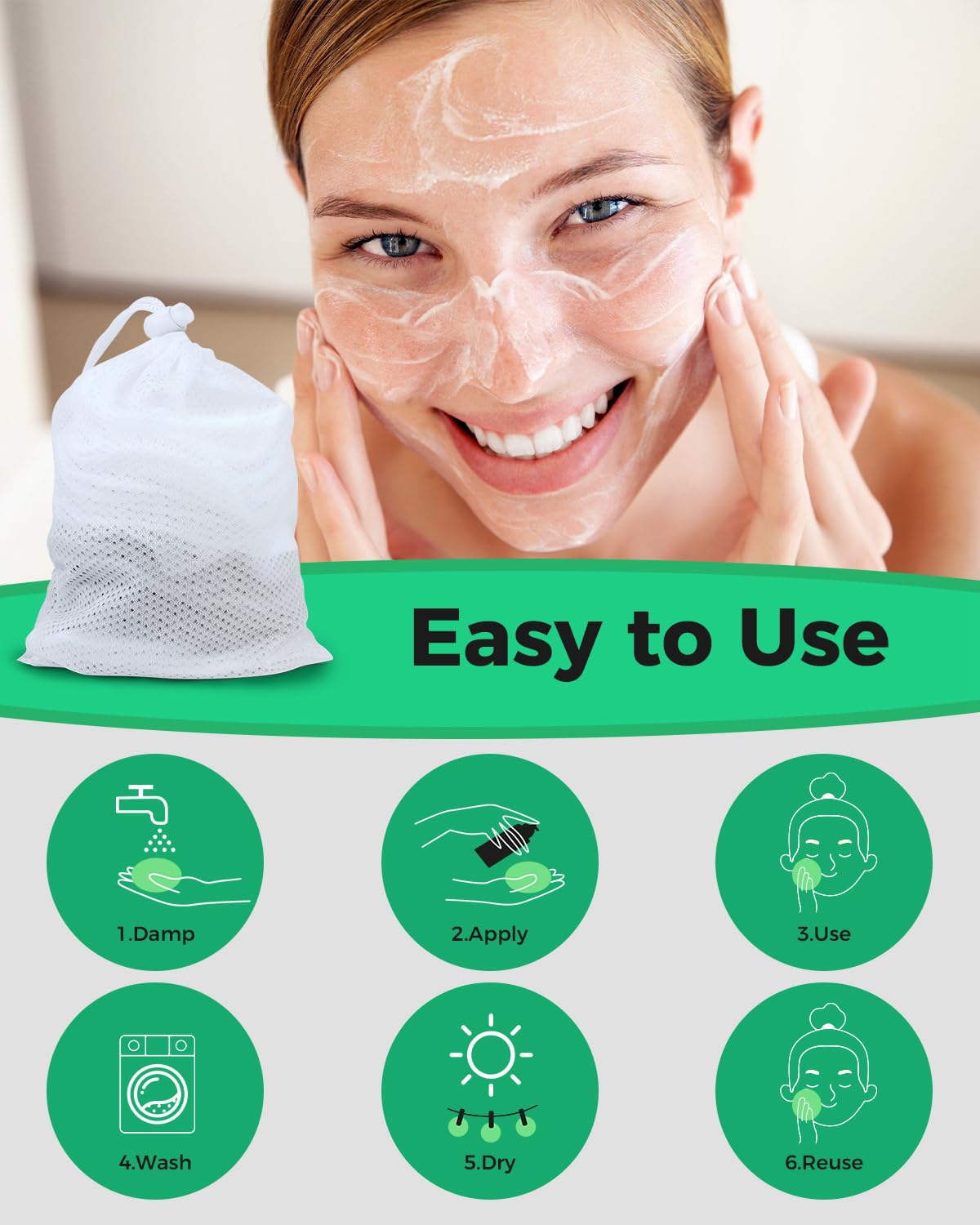 ProCIV eco-friendly zero-waste makeup pads displayed for sustainable beauty