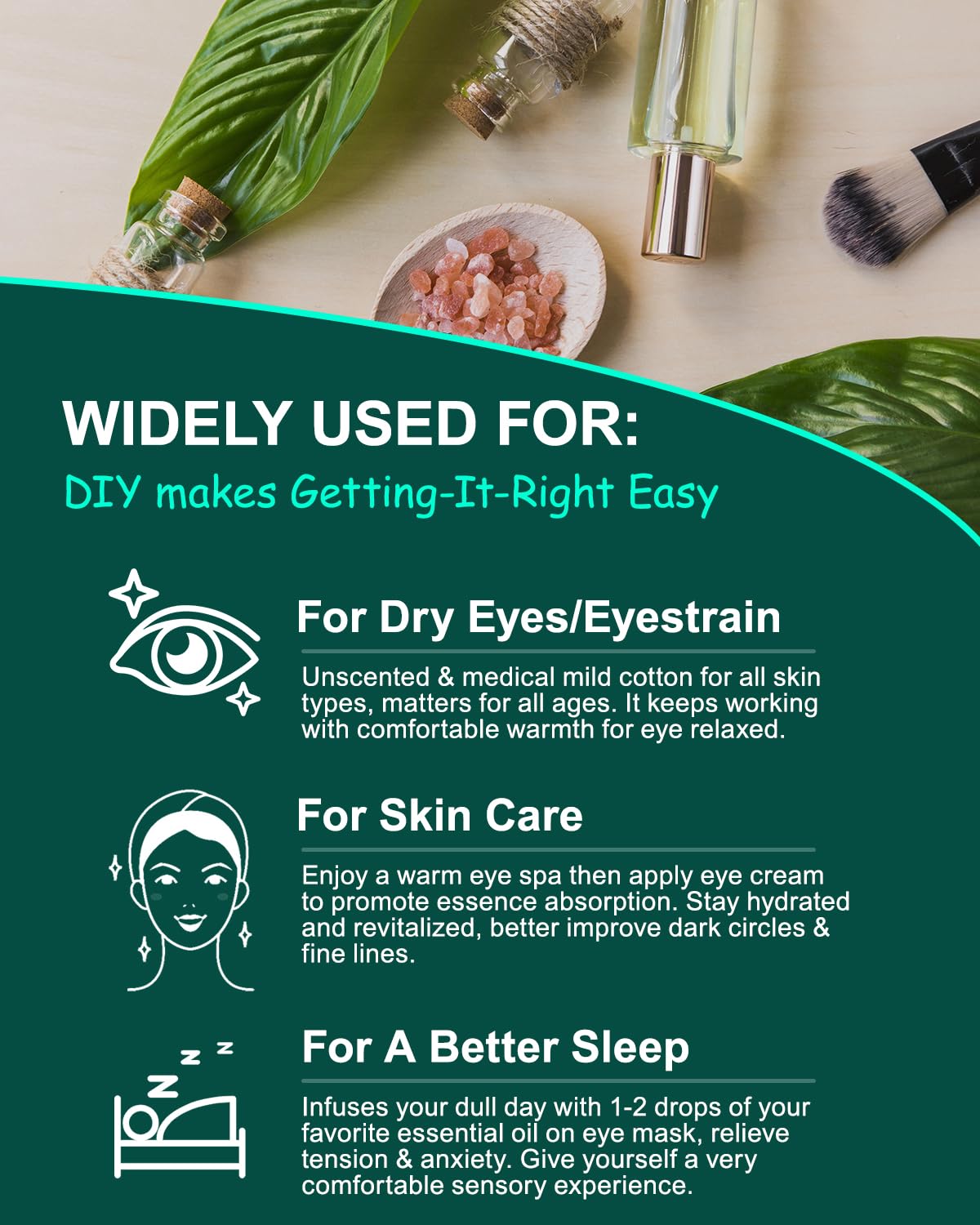 ProCIV eye masks with elastic ear hooks fit various face shapes securely.