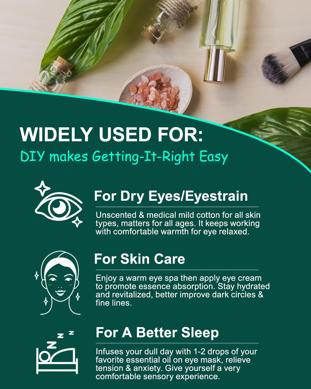 ProCIV eye masks with elastic ear hooks fit various face shapes securely.