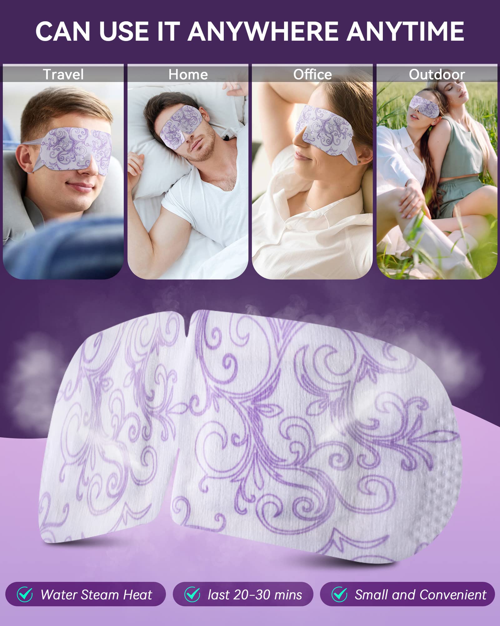 Prociv Lavender aroma relaxes during eye mask use for calm evenings.