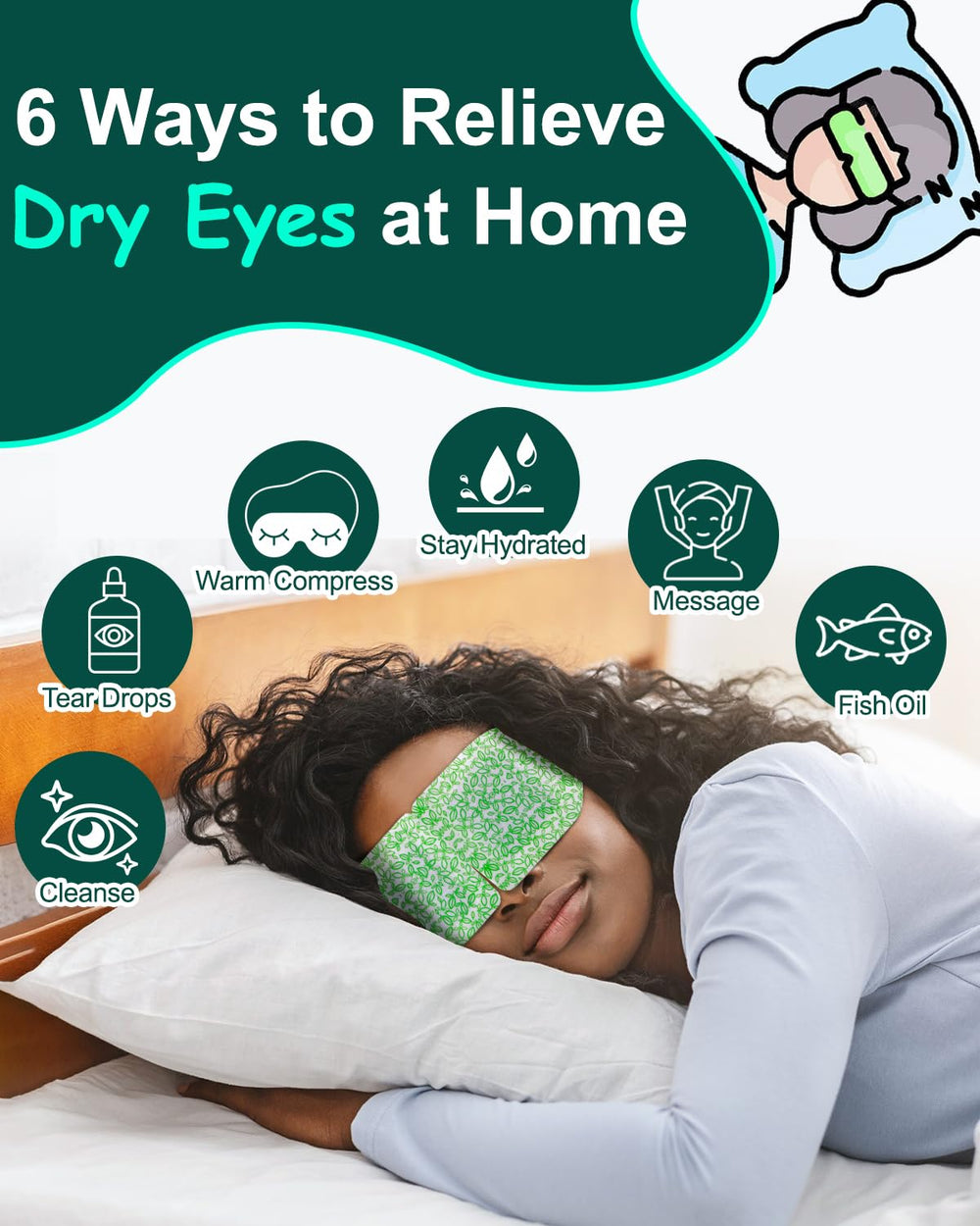 ProCIV travel eye mask is compact and easy to pack for planes and trains.