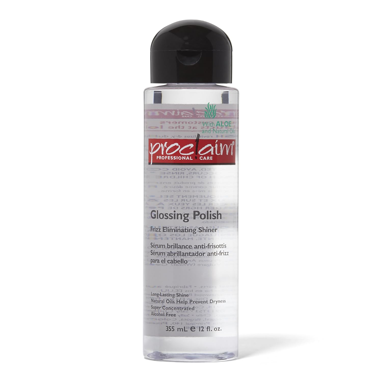 Proclaim Glossing Polish 12oz bottle delivers lasting shine and frizz control