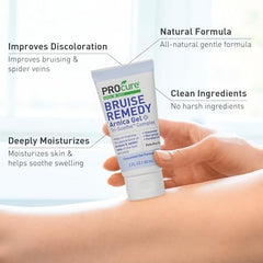 PROcure Arnica & MSM Gel being rubbed in for bruise appearance support.