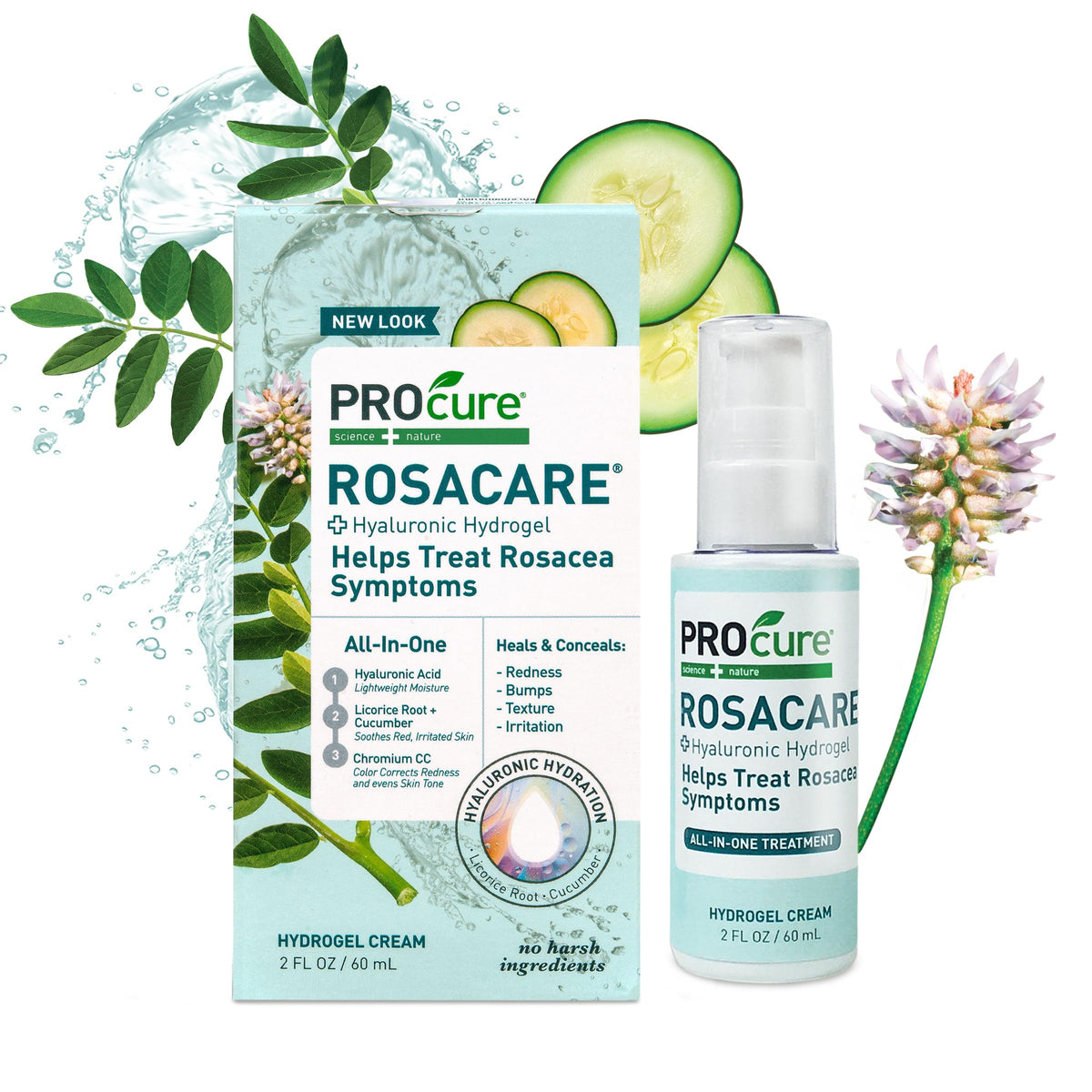 PROcure Rosacare CC Hydrogel bottle for cooling, soothing relief