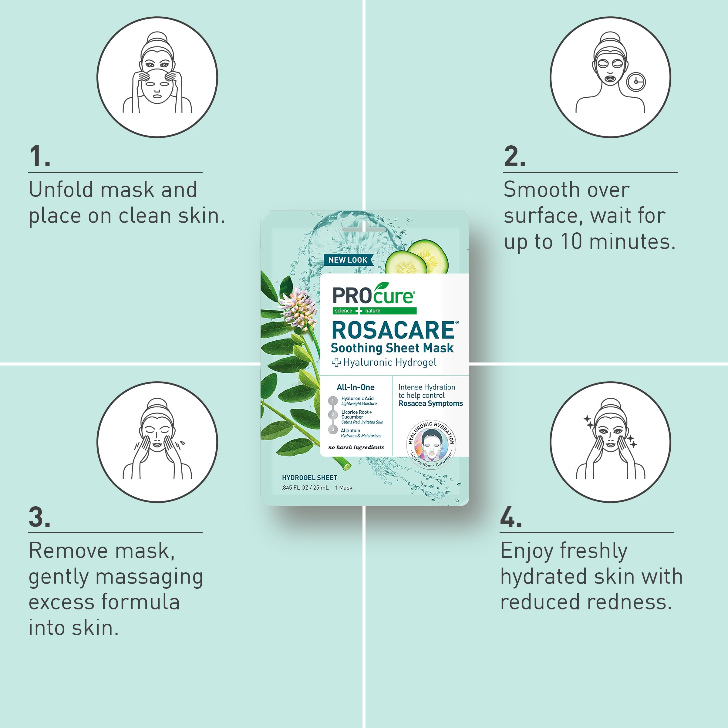 PROcure Rosacare Calendula Arnica Aloe nourishing botanicals.