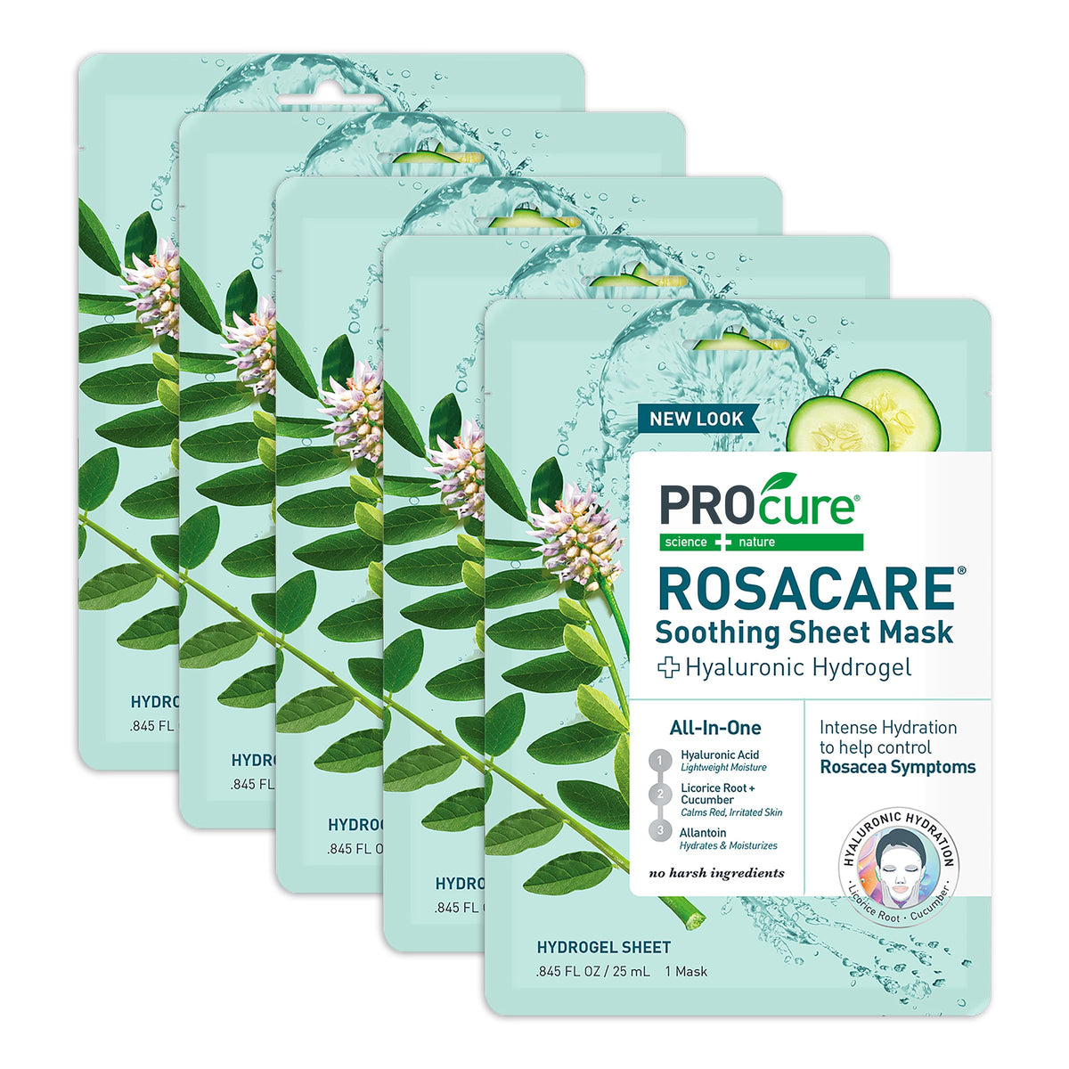 PROcure Rosacare 5-pack box for convenient redness-relief skincare.