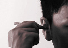 Product of Gifu Japan Seki ear hair trimmer tweezers detail highlights precise plucking capability.