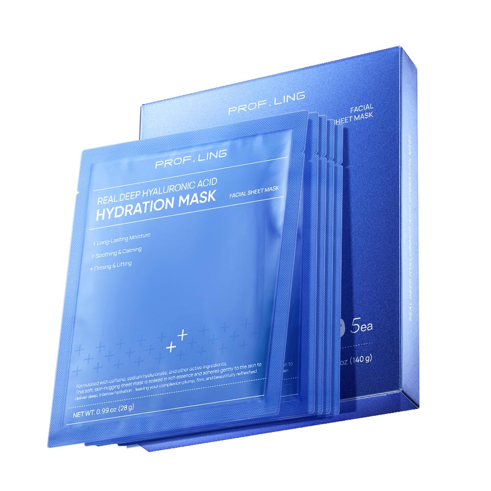 PROF.LING full-spectrum hyaluronic acid mask packaging highlights eight-zone hydration
