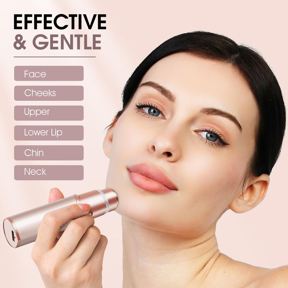 Profeir dual-blade circular design enables precise facial hair removal on fine hairs.