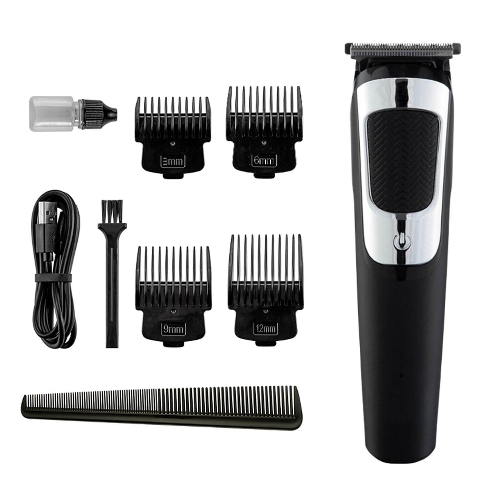 Professional hair trimmer for men skin-friendly-blunt-edge blades minimize pulling