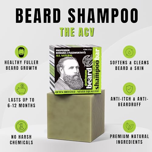 Professor Fuzzworthy's beard shampoo bar lathers richly for a comfortable, residue-free cleanse.