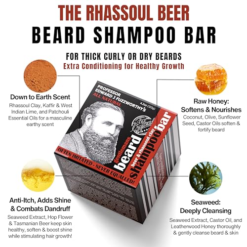 Professor Fuzzworthy's honey beeswax bar nourishes hair and scalp, promoting comfort