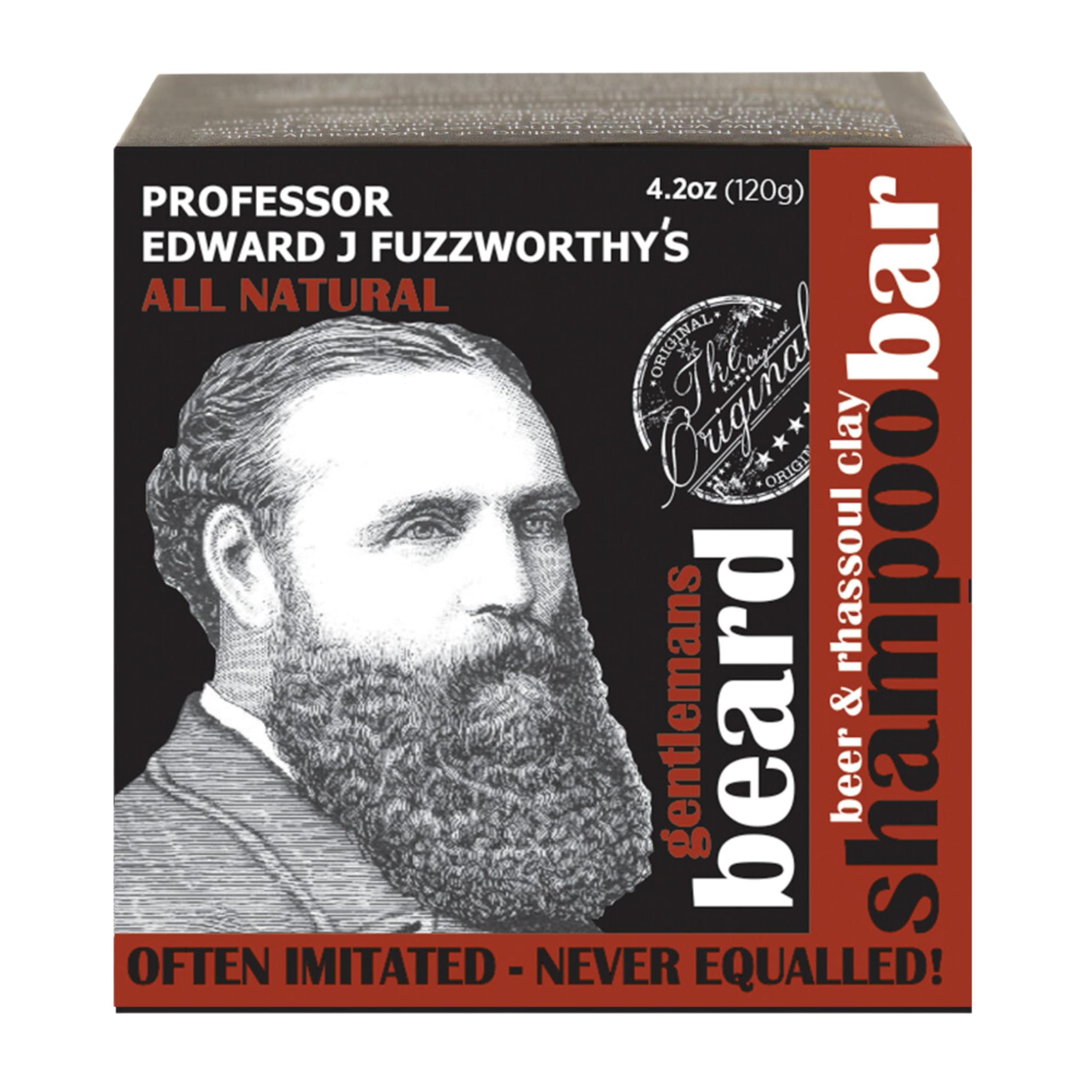 Professor Fuzzworthy's beard shampoo bar pour highlights beer infusion for healthy-looking beard