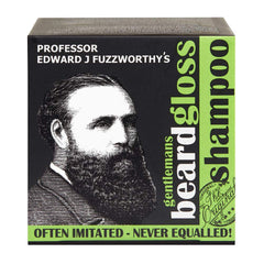 Professor Fuzzworthy's beard shampoo bar Tasmanian ACV close-up for clean, refreshed facial hair.