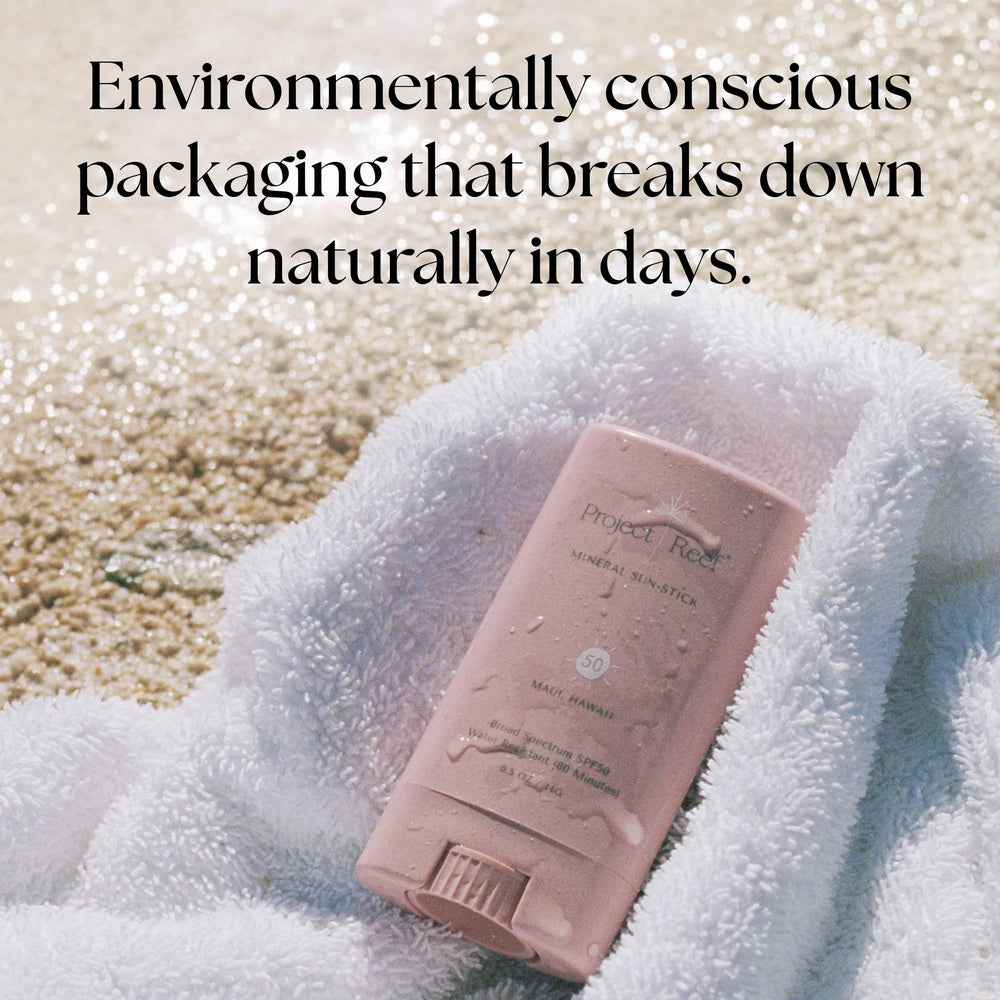 Project Reef compact travel-size sunscreen ideal for hikes and trips.