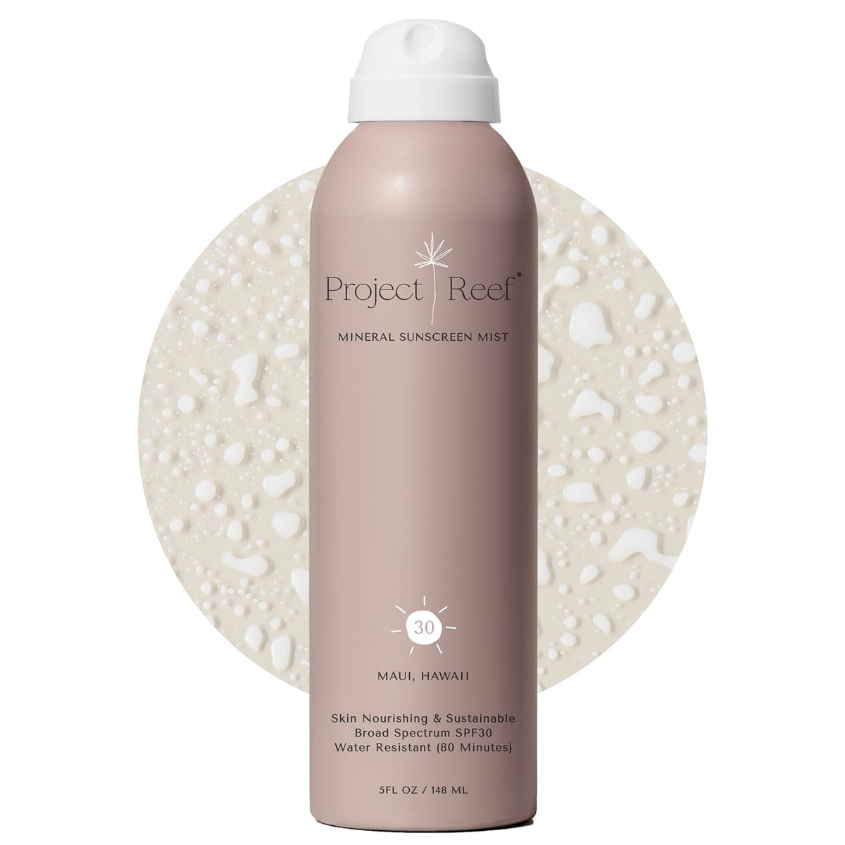 Project Reef SPF30 packaging image highlighting eco-friendly aluminum can for ocean-conscious sun care