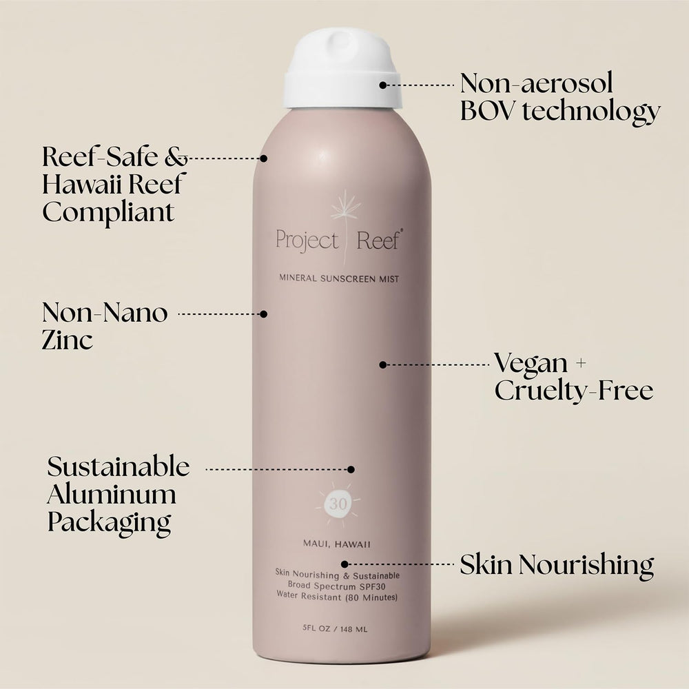 Project Reef SPF30 top-lock feature to prevent accidental spraying