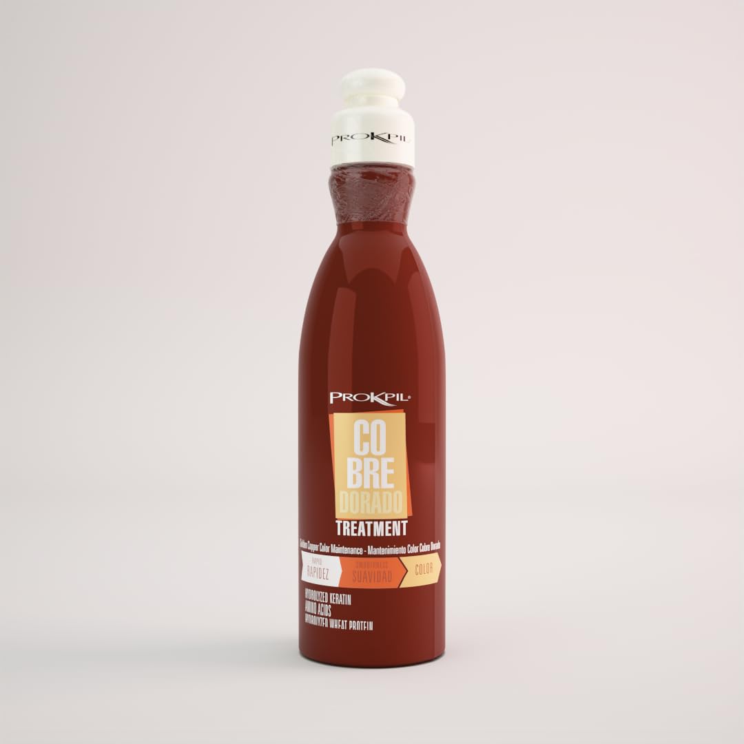 Prokpil Golden Copper Matte Mask bottle delivers color maintenance and hydration.