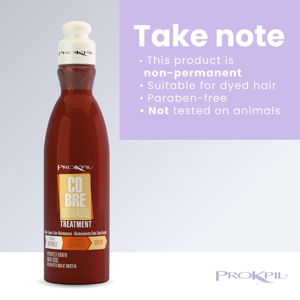 Prokpil Golden Copper shine texture close-up emphasizes reflective, healthy-looking hair.