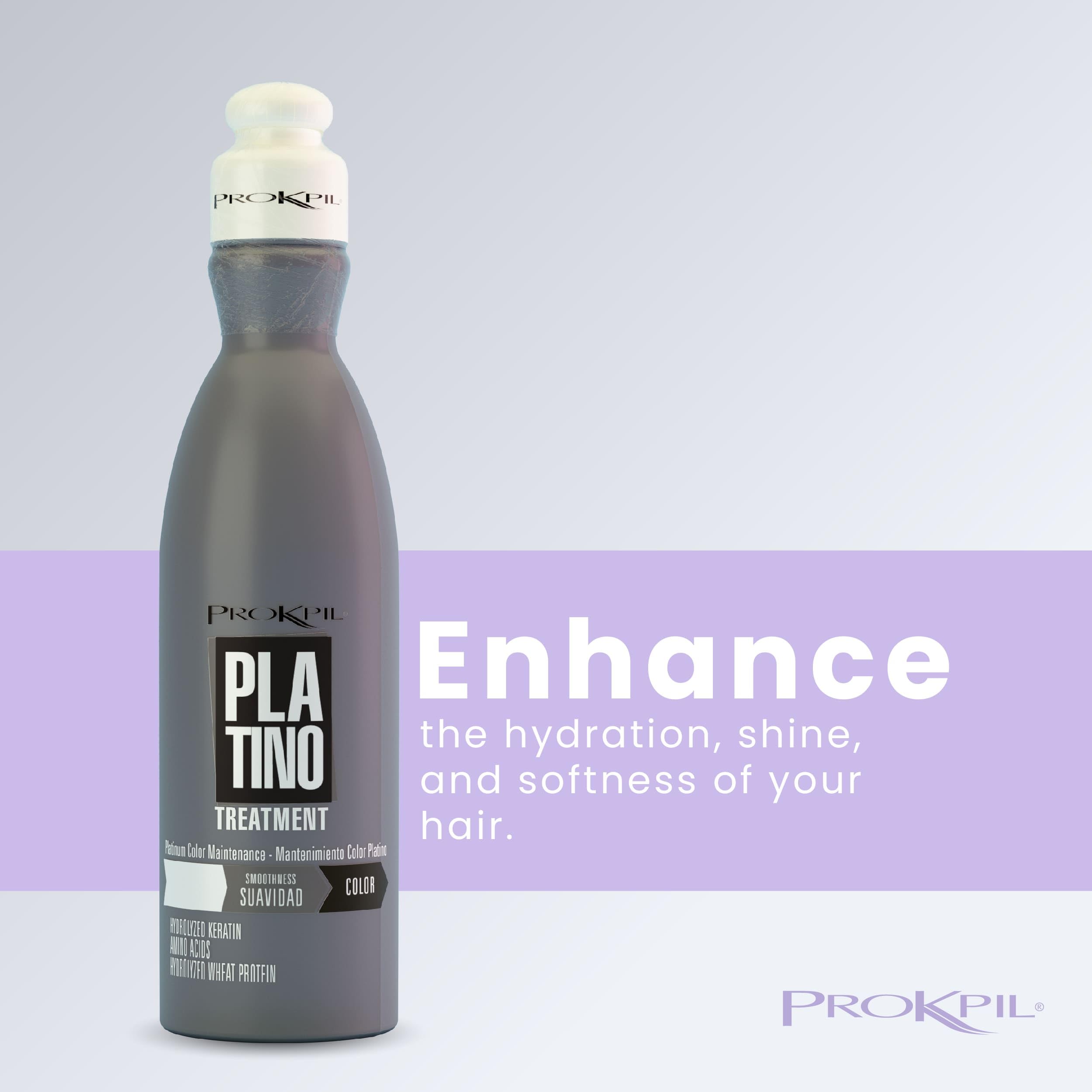 Prokpil platinum-dyed hair moisture demonstrates deep hydration supporting color vibrancy.