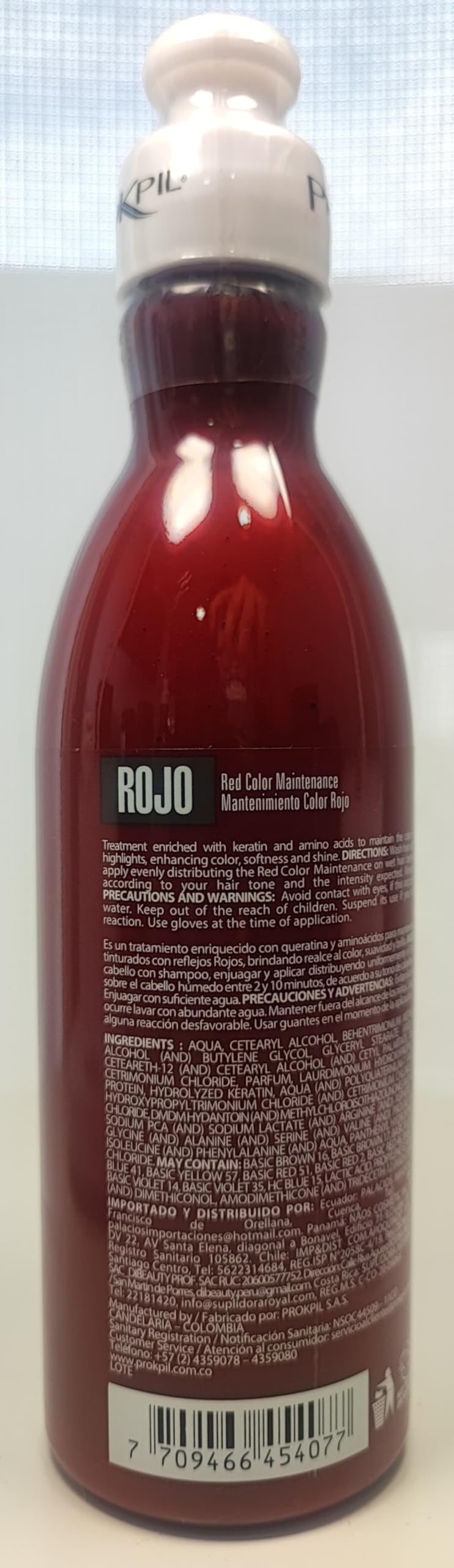 Prokpil Red Maintenance hair closeup shows hydrated, glossy fibers after treatment.
