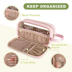 Prokva nail case features a comfortable handle for easy carrying.