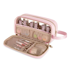 Prokva nail polish organizer with window view enables quick identification on the go.