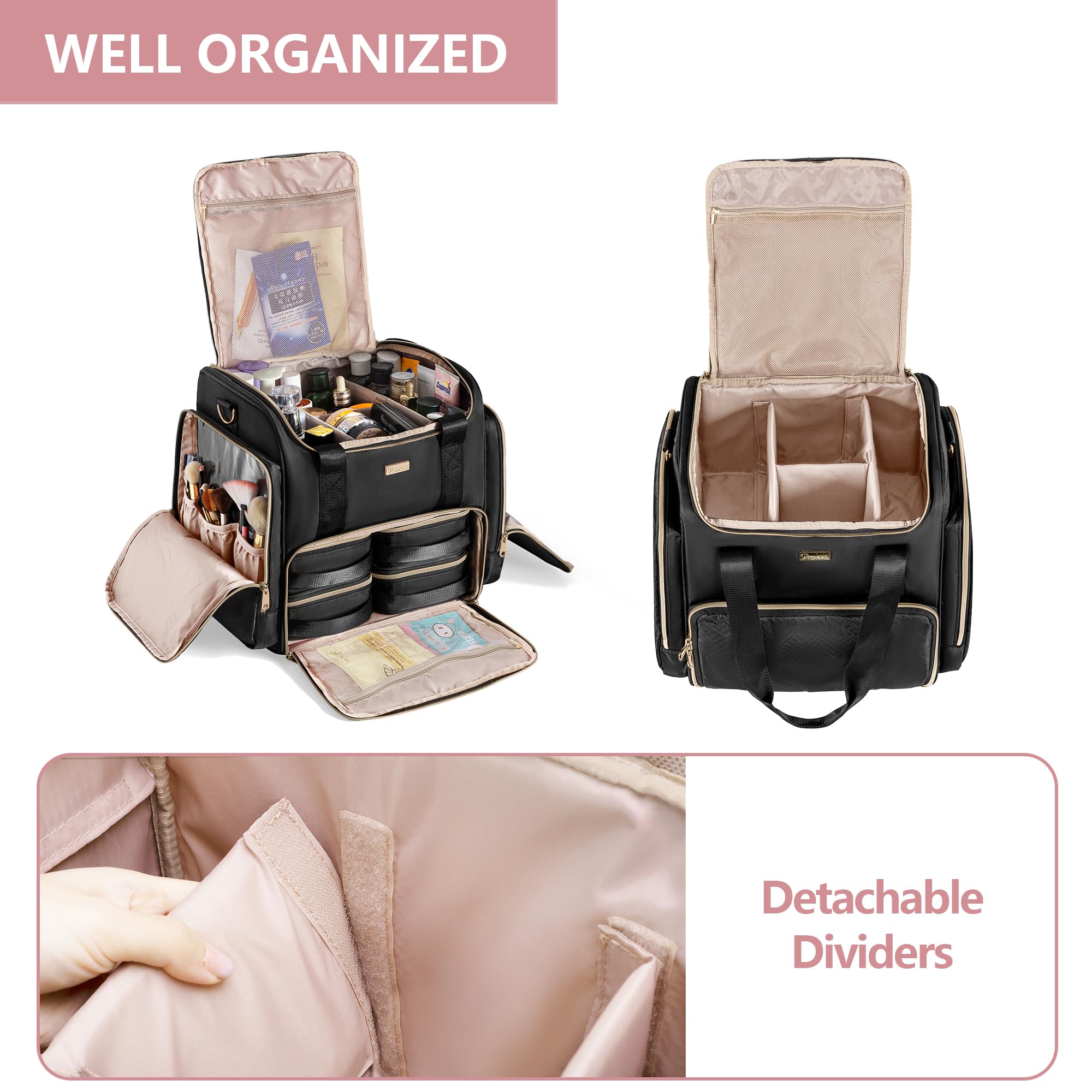 Side slots in Prokva case holding brushes and pencils with wipe-clean lining