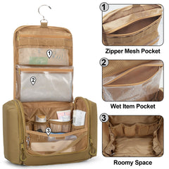 Prokva tactical bag side elastic loops hold toothbrushes and clippers for tidy travel