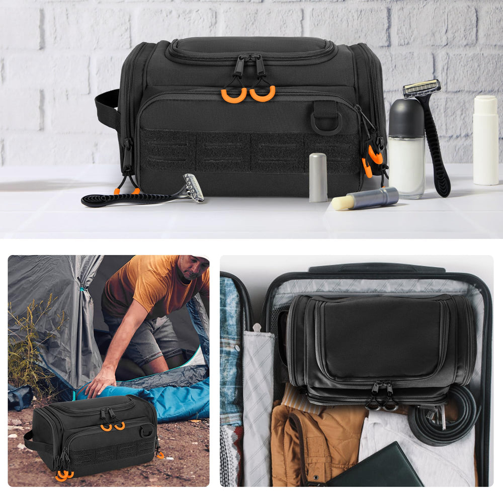 Prokva Tactical Toiletry Bag dimensions 11.6 x 7 x 5.5 inches fit luggage and duffels.