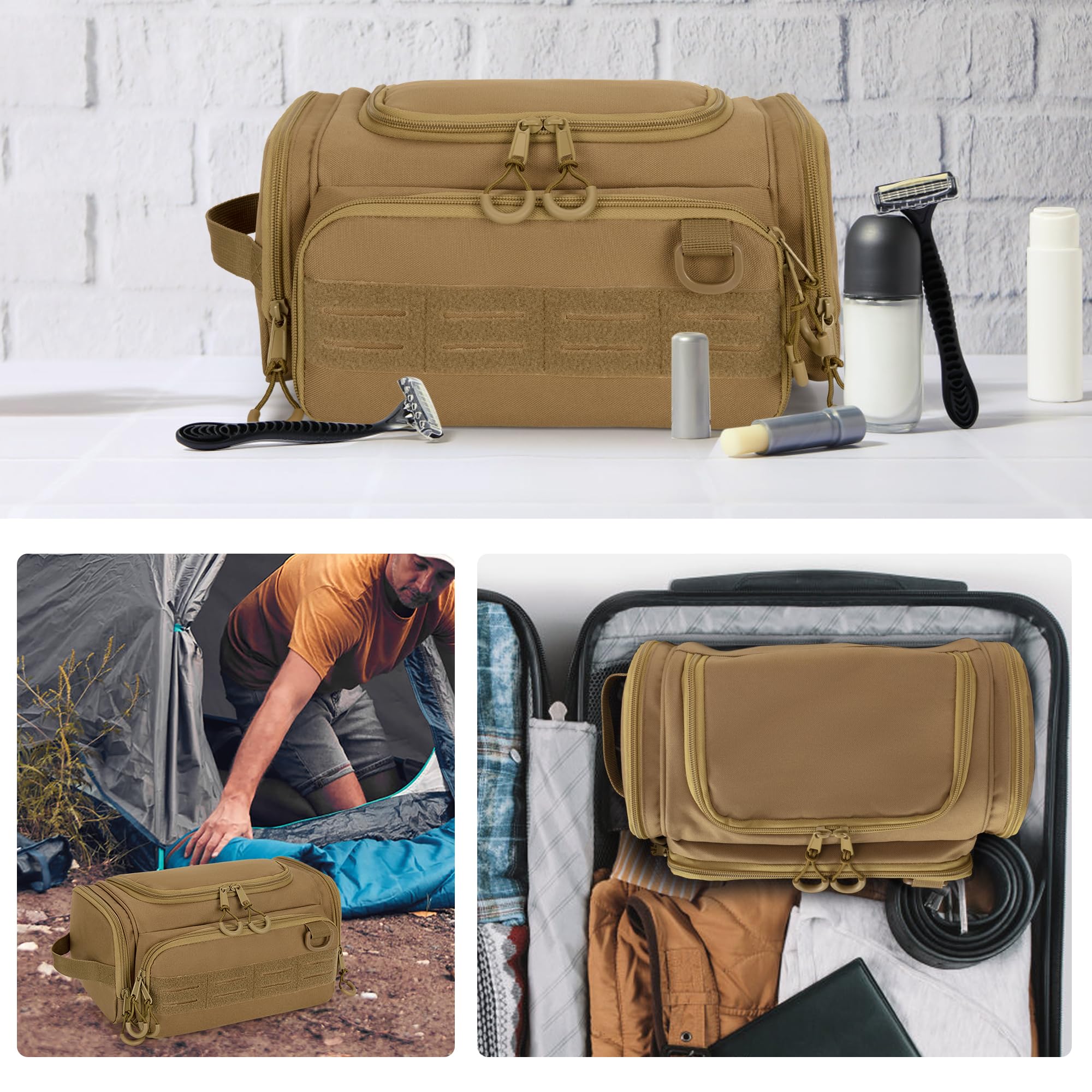 Prokva Tactical Toiletry Bag front loop for patches personalization