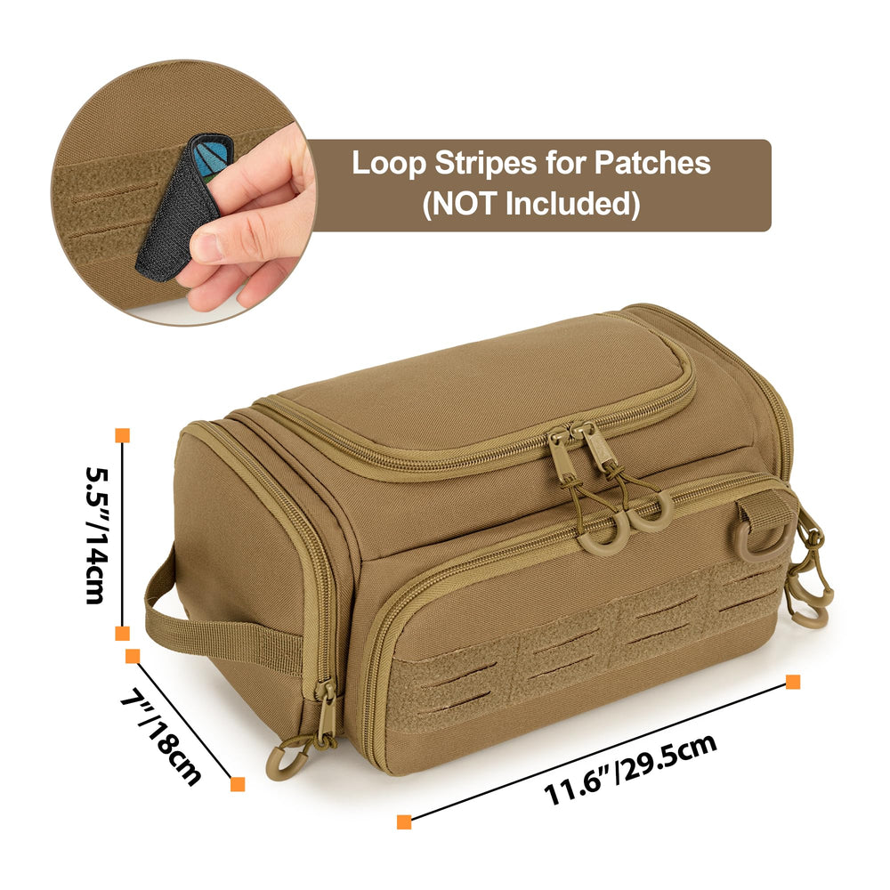Prokva Tactical Toiletry Bag durable polyester fabric for outdoor use