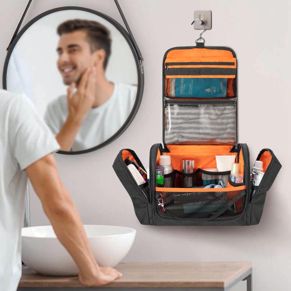 Prokva Tactical Bag side zipper pocket stores toothbrushes and toothpaste neatly while traveling