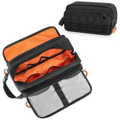Prokva Toiletry Bag front view empty demonstrates rugged durability for on-the-go trips.