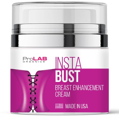 ProLab Organics InstaBust bottle emphasizes fuller bust appearance with a targeted formula.