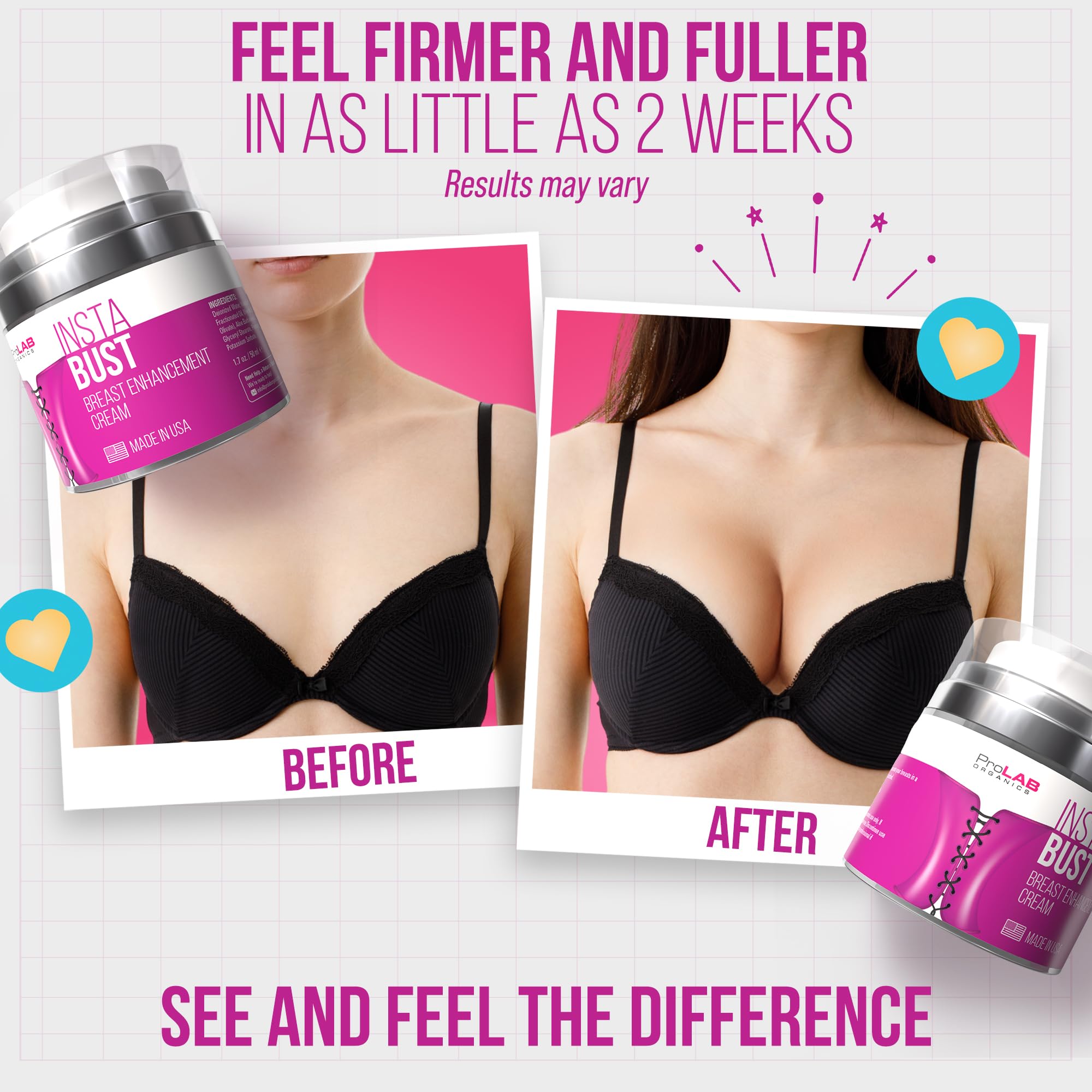 ProLab Organics InstaBust application scene demonstrates fast-absorption during morning routine.