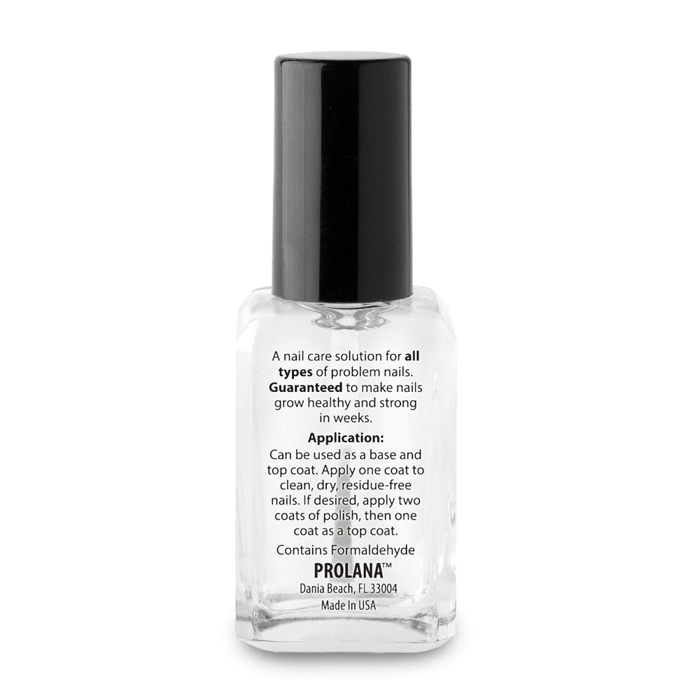 Prolana Nail Optimizer 0.5 oz bottle is portable for on-the-go nail care.