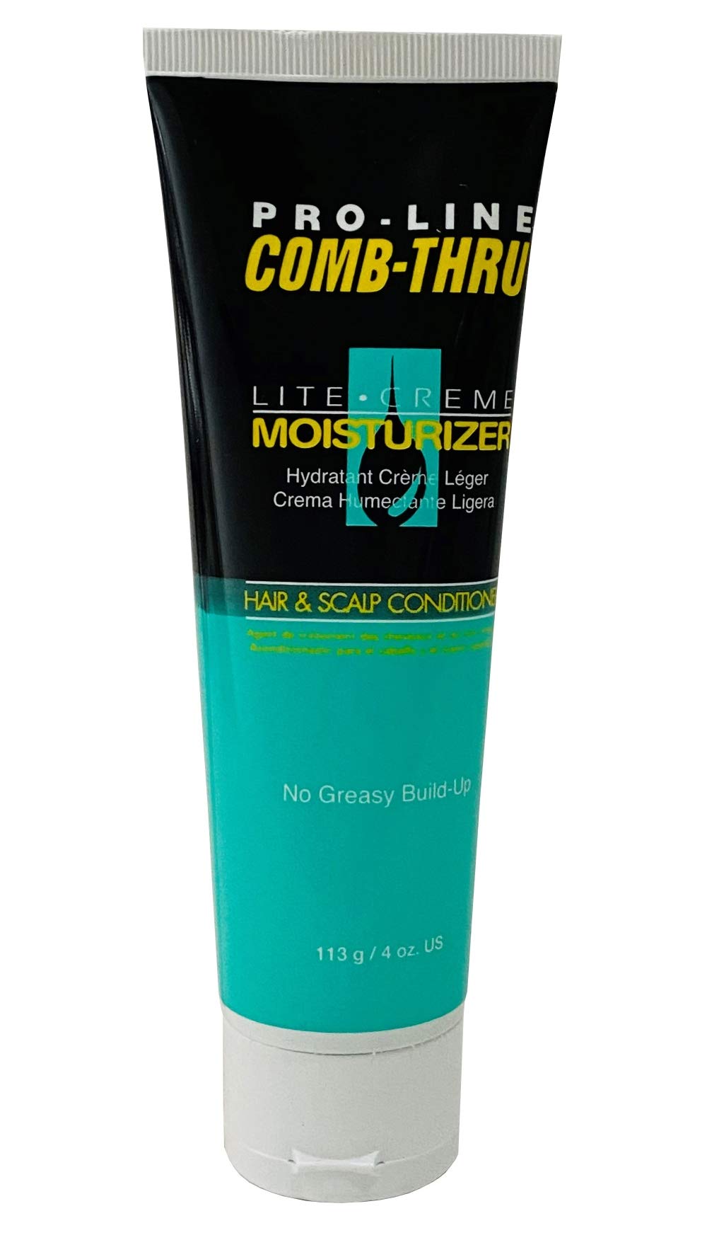 Pro-Line Comb-Thru Lite-Crème bottle with lightweight moisture for hair and scalp.