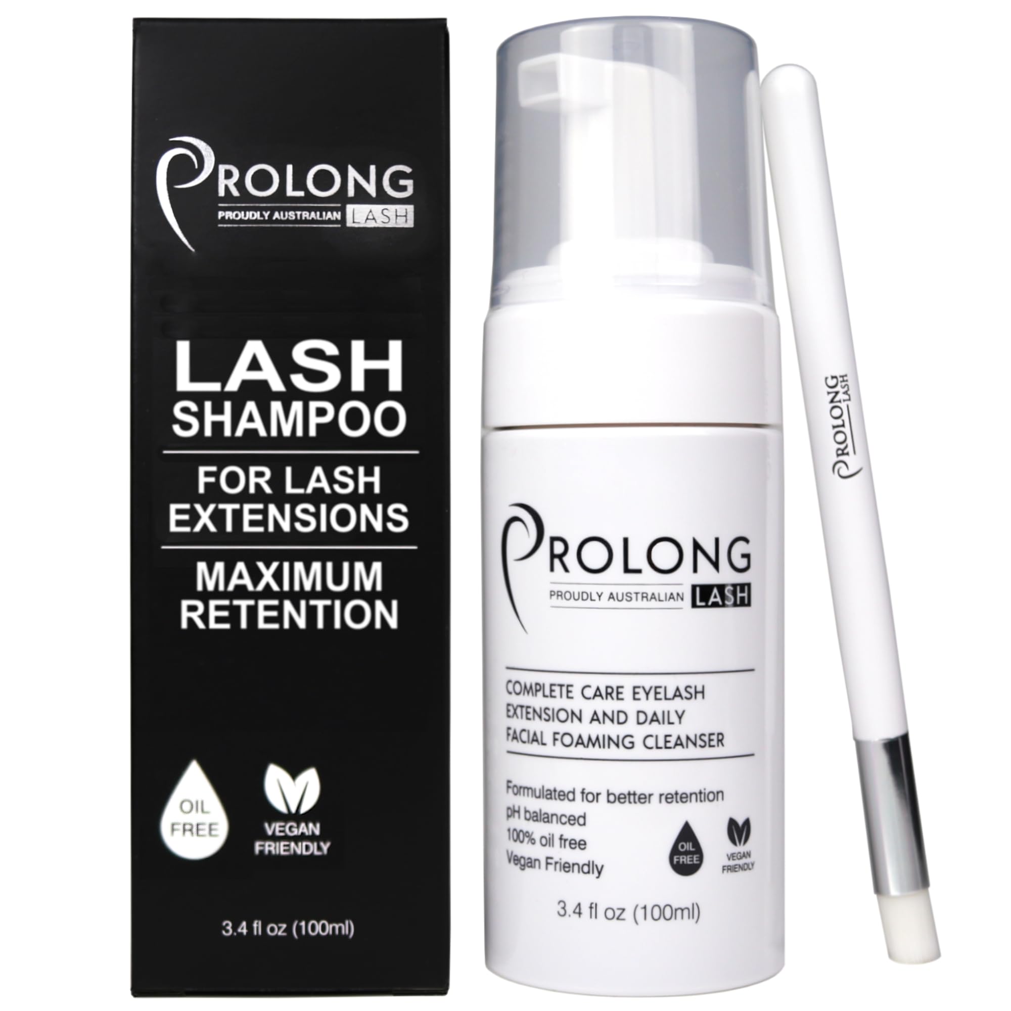 PROLONG LASH eyelash shampoo 100ml bottle for daily extension cleansing