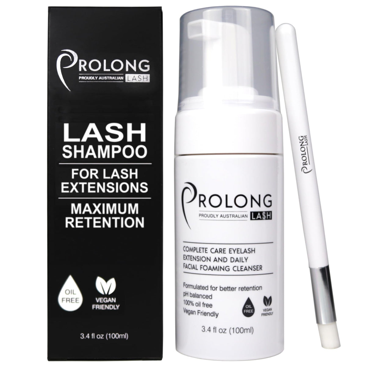 PROLONG LASH eyelash shampoo 100ml bottle for daily extension cleansing