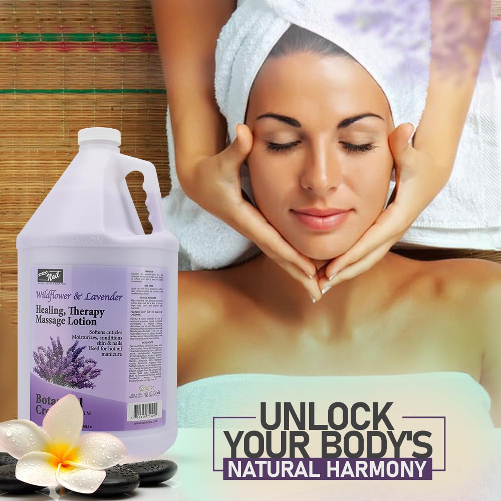 PRO NAIL Healing Therapy Lotion pump for easy, warm massage and smooth coverage.