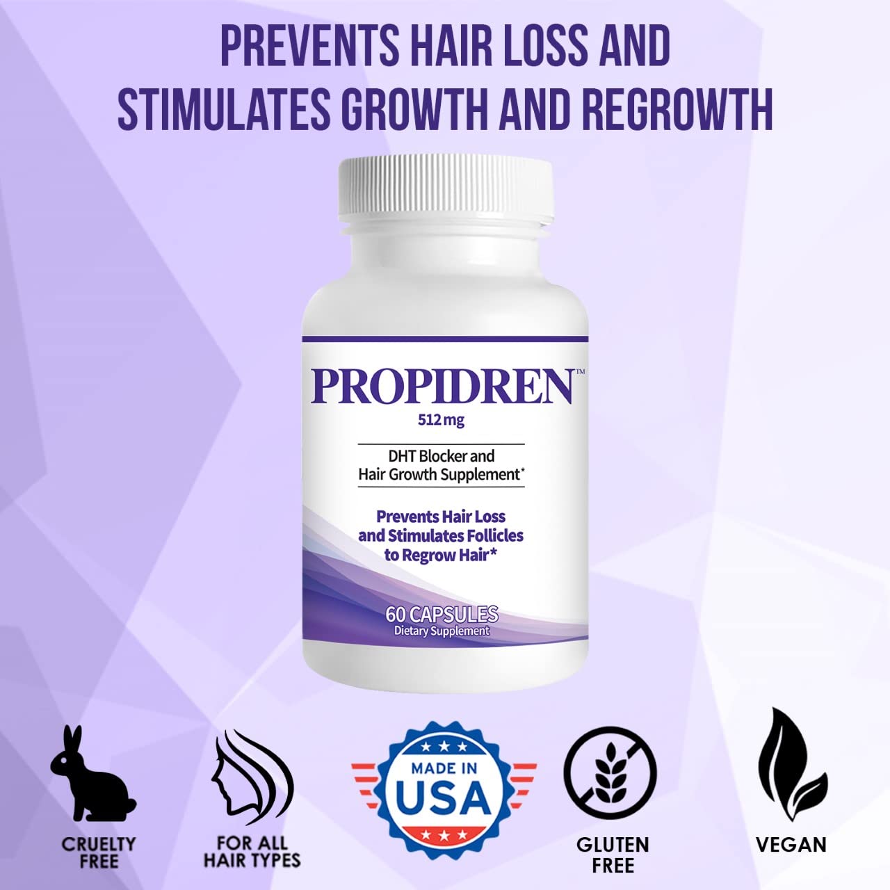 Pronexa Propidren bottle open with capsules for an easy daily regimen.
