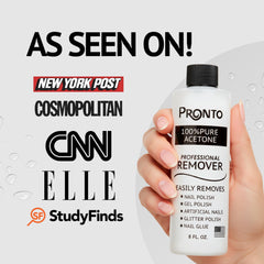 Pronto acetone remover swab—targets difficult areas during removal
