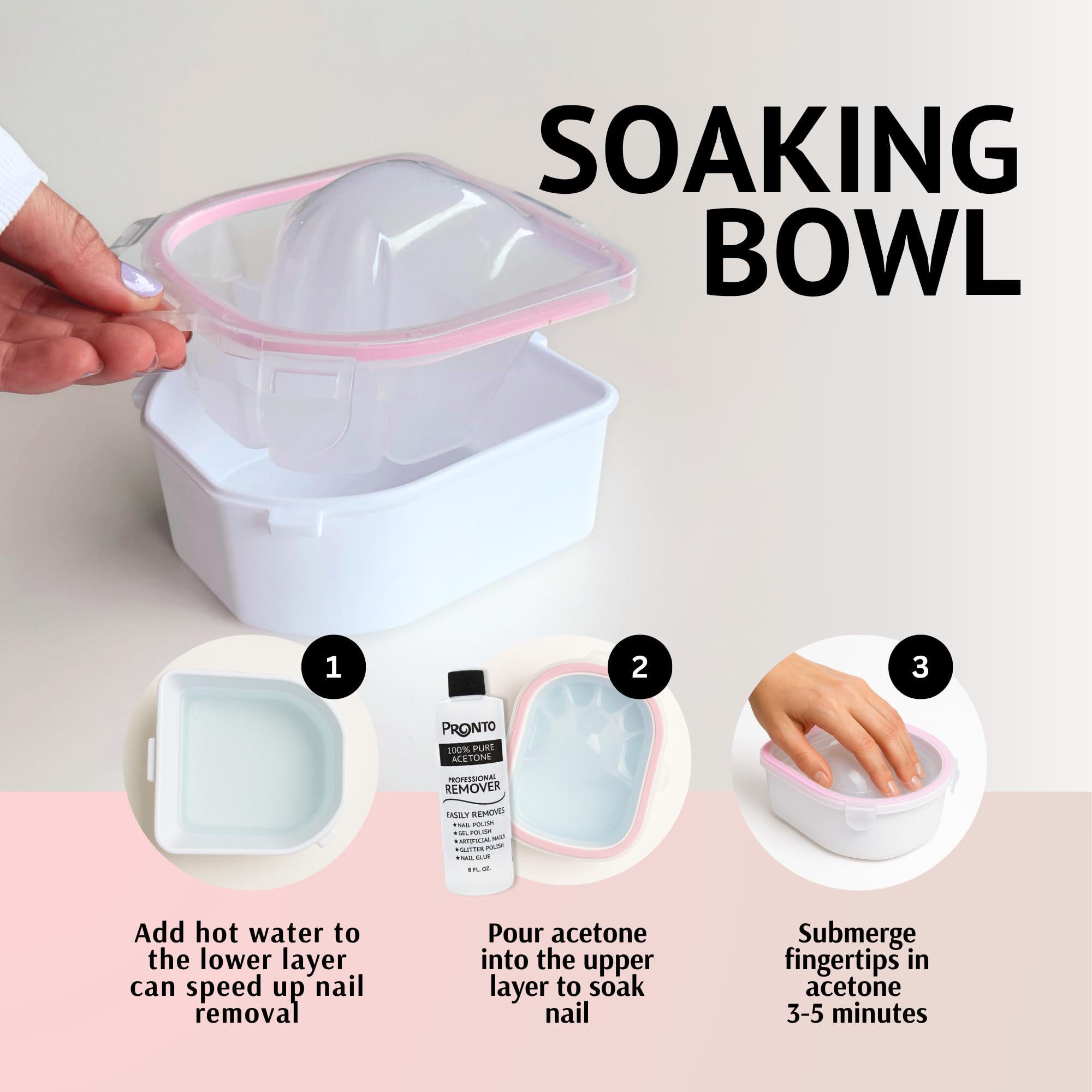 Pronto all-in-one manicure kit contents for convenient home use.