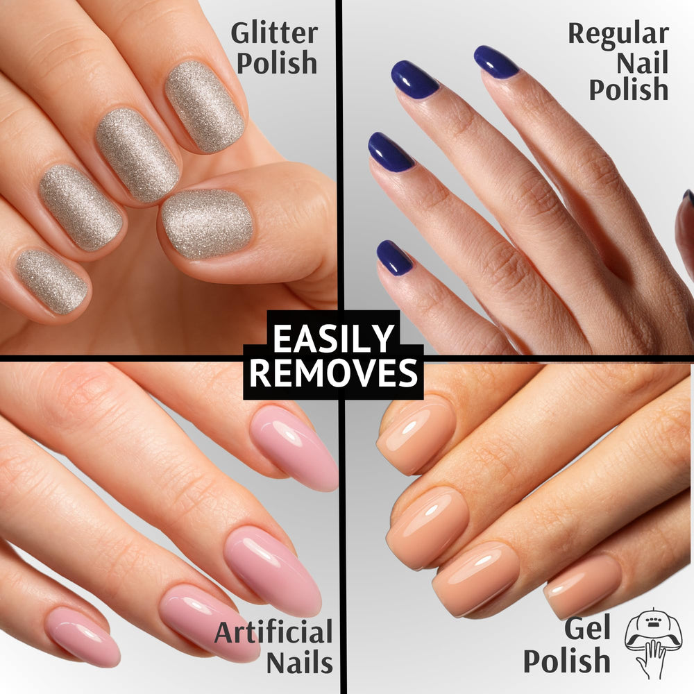 Pronto nail remover application with cotton pad—easy prep for next manicure