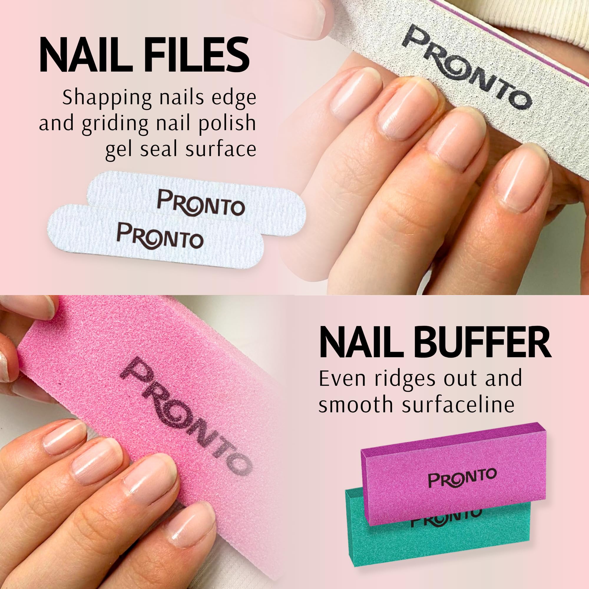 Pronto nail scraper dual-ended tool for quick polish removal prep.
