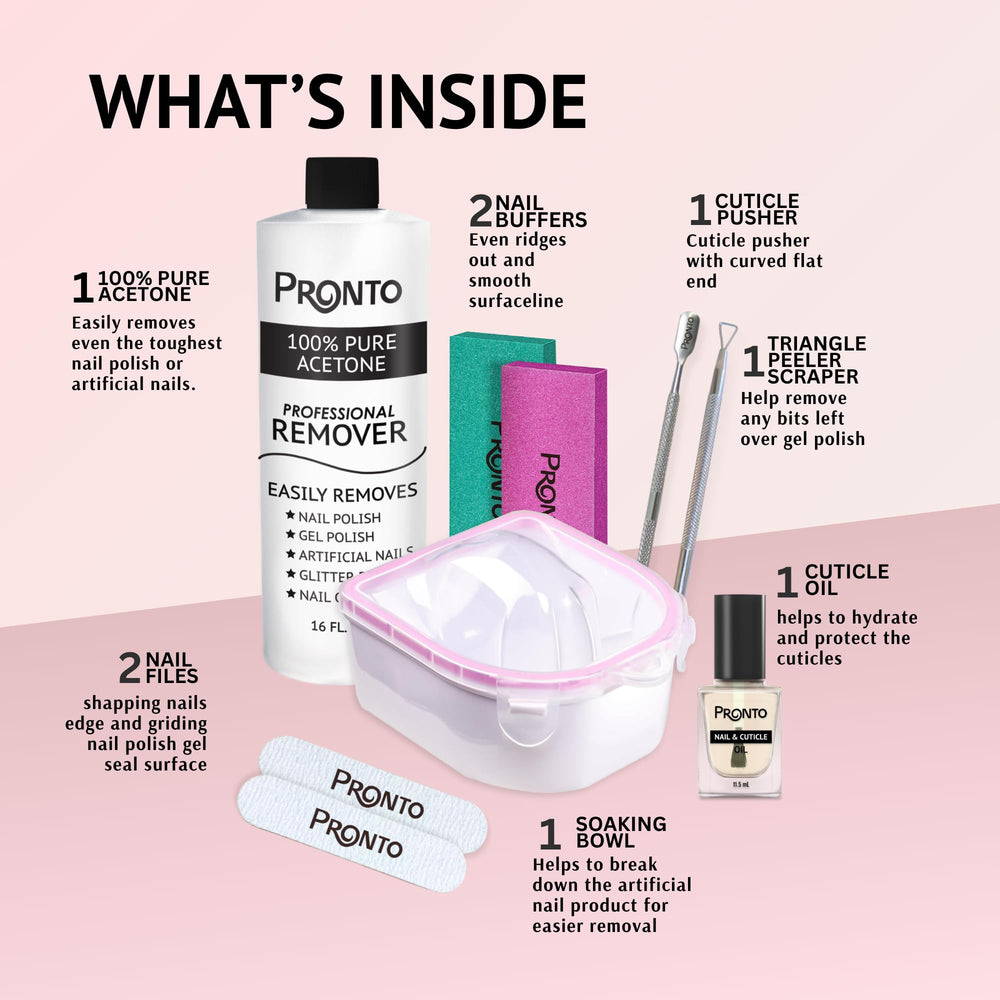 Pronto nail soak-off bowl cradles your hand for easy gel removal sessions.